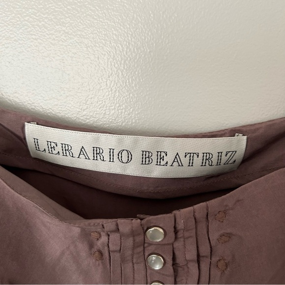 Lerario Beatriz 100% silk taupe romper 10 - Picture 6 of 12